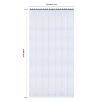 Rideau à lanières PVC transparent, kit de 7 bandes avec rails, 1,05 x 2 m