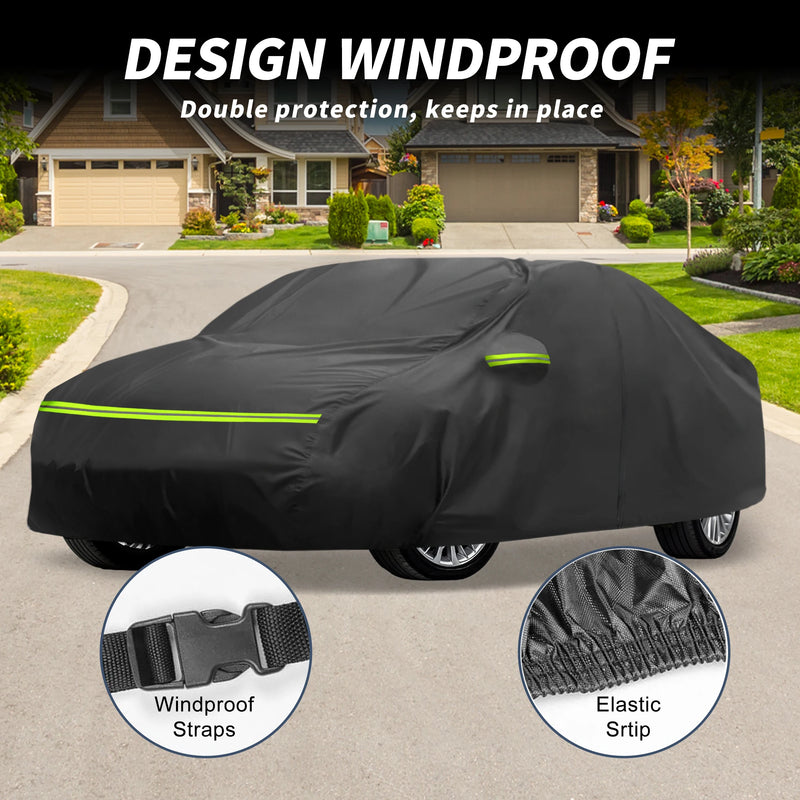 Housse voiture pour Audi A6 Avant 2004-2024, tissu 210D enduit PU, imperméable, respirante et noire
