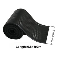 Rouleau de protection de coque en caoutchouc nervuré 3 m x 20 cm, pour bateau pneumatique