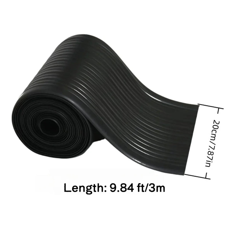 Rouleau de protection de coque en caoutchouc nervuré 3 m x 20 cm, pour bateau pneumatique