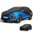 Housse voiture pour Peugeot 2008 (2014-2023) noire en 210D-PU imperméable avec fermeture éclair
