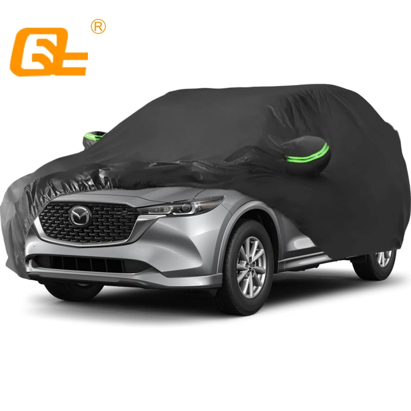 Housse voiture pour Mazda CX-5 2013-2024, coupe-vent, imperméable, polyester taffetas, 480 x 180 cm