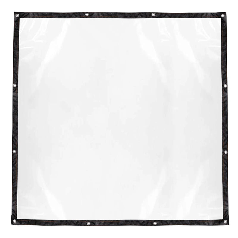 Bâche transparente en polyéthylène à œillets et bordure noire, de 1,5x1,5 à 3x2,5 m