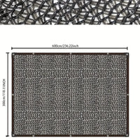 Voile d'ombrage noir 75 % à œillets pour pergola et serre, 16 tailles