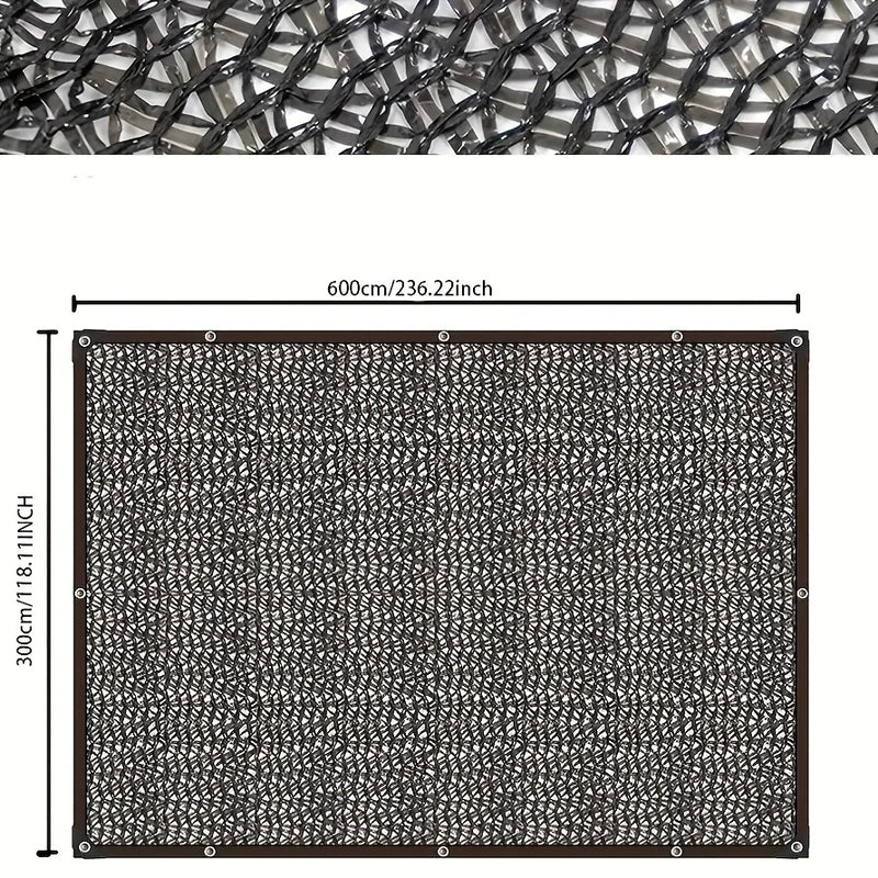Voile d'ombrage noir 75 % à œillets pour pergola et serre, 16 tailles