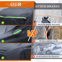 Housse voiture pick-up noire imperméable et anti-UV, 589 x 219 x 200 cm