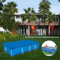 Bâche de piscine rectangulaire bleue en polyester, anti-pluie, 220 x 150 à 300 x 200 cm