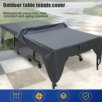 Housse table de ping-pong ouverte, polyester imperméable, 3 coloris, 280 x 153 x 73 cm