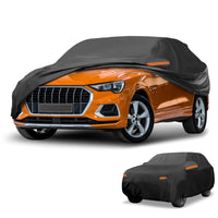 Housse voiture pour Audi Q3 2012-2024, imperméable tous temps, tissu 210D enduit PU noir