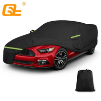 Housse voiture pour Ford Mustang 1994-2022, polyester 210T noir, 478 x 190 x 139 cm, coupe-vent