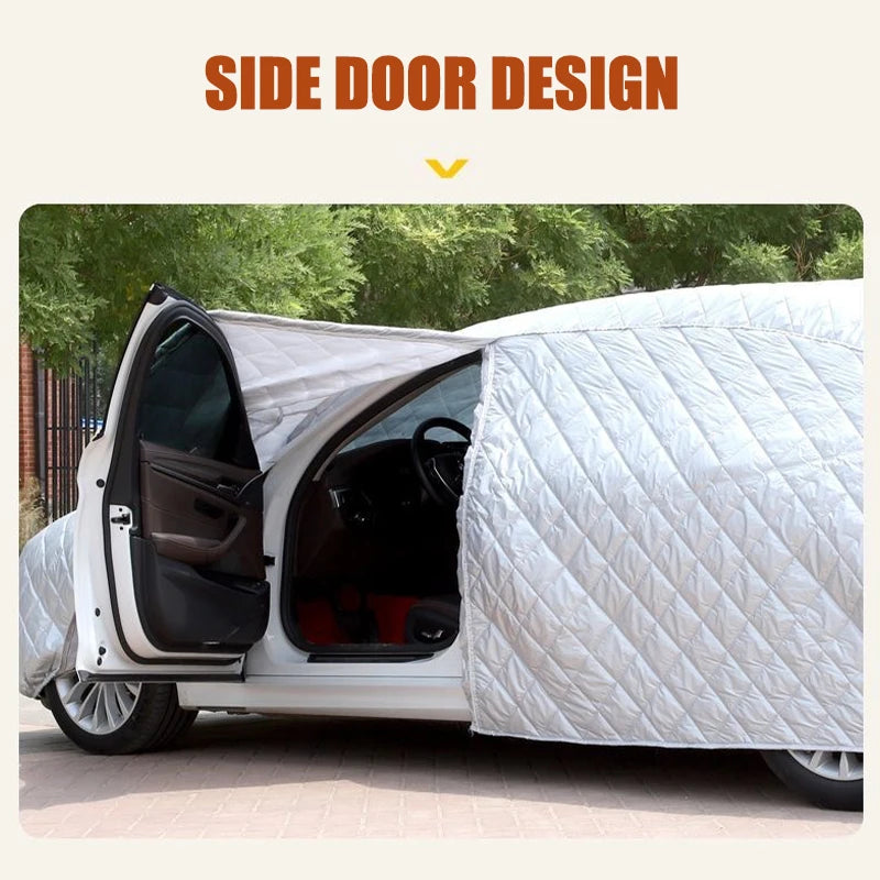 Bâche anti-grêle voiture complète 3 couches Oxford et coton, argent ou noir, berline et SUV