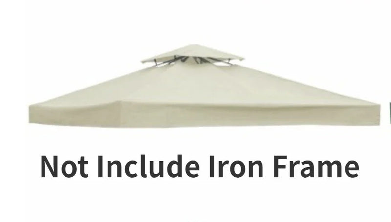 Bâche de toit pour tonnelle 3 x 3 m polyester 300D imperméable anti-UV, 7 coloris