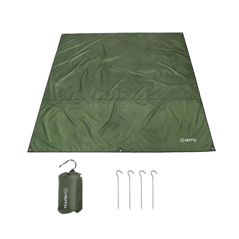 Bâche de sol camping Oxford 420D avec piquets, 3 tailles jusqu'à 240 x 220 cm