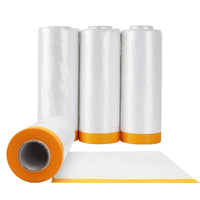 Film de masquage pour peinture avec bande de masquage, rouleau de 18 m, 55 ou 110 cm