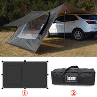 Bâche auvent de voiture avec lucarne en maille, imperméable, 4,8 x 2,8 m