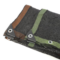 Filet d'ombrage noir PEHD, 4, 6 ou 12 broches, 50 à 90 % d'ombre, 37 tailles