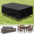 Housse salon de jardin Oxford 210D noire ou argentée, 36 tailles de 40x40x40 à 350x260x90 cm