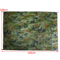 Bâche de camping ultralégère camouflage en polyester 210T, 1 x 1,45 m avec sac
