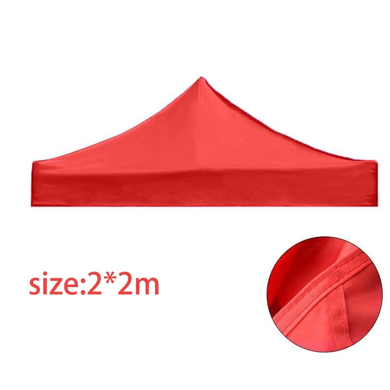 Toit de tonnelle 3x3 ou 2x2 m en Oxford 420D imperméable, rouge ou bleu
