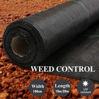 Toile anti-mauvaises herbes tissée noire anti-UV pour verger et jardin, rouleau de 1x10 ou 1x20 m