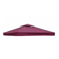 Toit de tonnelle 3 x 3 m à deux niveaux ventilés, polyester 300D, poches d'angle renforcées