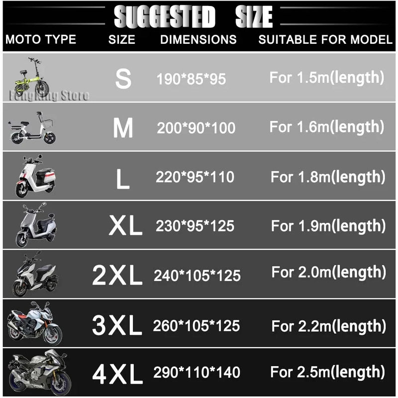Housse moto pour Honda CRF1100L Africa Twin, Oxford épais imperméable, anti-UV, 4 bandes réfléchissantes