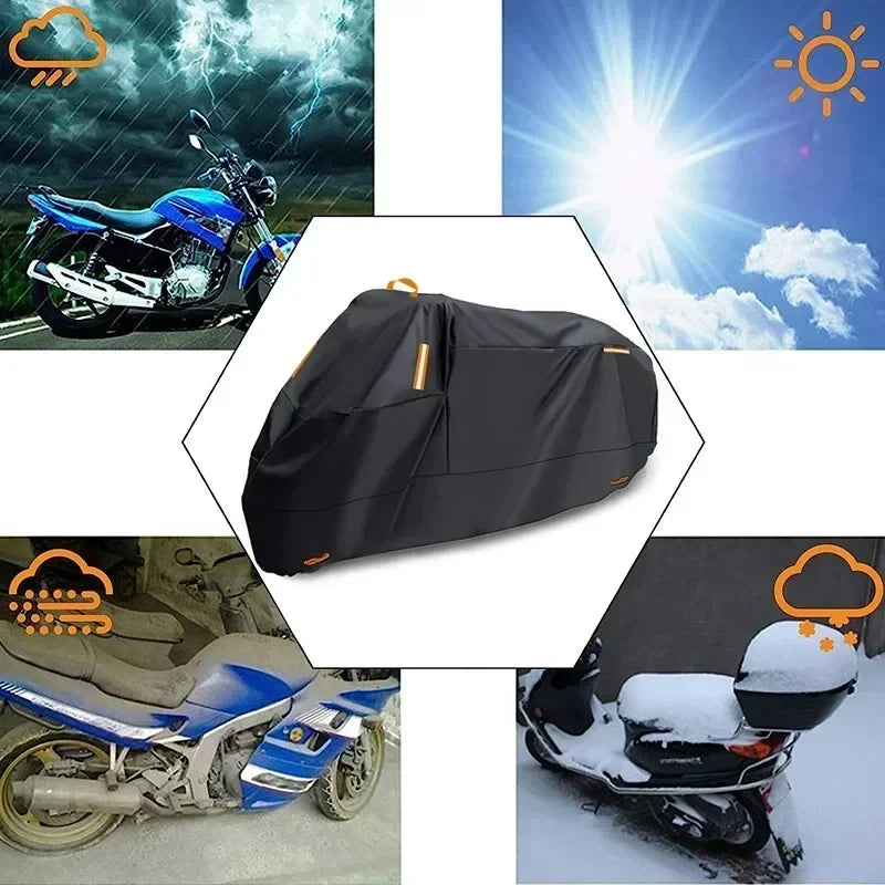 Housse moto imperméable toutes saisons, anti-poussière et anti-UV, intérieur et extérieur, XL à 4XL