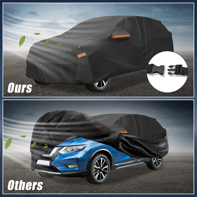 Housse voiture pour Citroën C3 2002-2023, noire, Oxford 300D, imperméable, tous temps