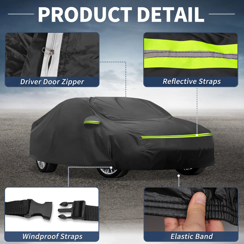 Housse voiture pour Audi A6 Avant 2004-2024, tissu 210D enduit PU, imperméable, respirante et noire