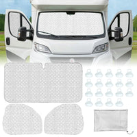 Pare-soleil intérieur thermique 7 couches à ventouses pour Fiat Ducato 2006-2022, Peugeot Boxer, Citroën Relay