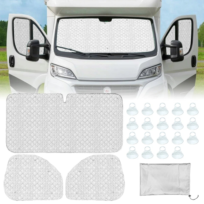 Pare-soleil intérieur thermique 7 couches à ventouses pour Fiat Ducato 2006-2022, Peugeot Boxer, Citroën Relay