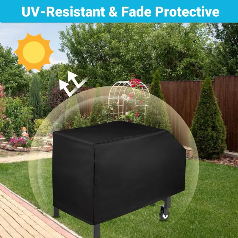 Housse de plancha sur chariot imperméable anti-UV noire, 114 x 61 x 63,5 cm