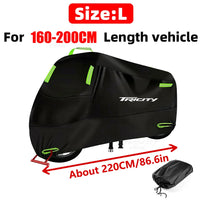Housse scooter pour Yamaha Tricity 125, 155 et 300 2018-2022, imperméable, anti-UV, bandes réfléchissantes