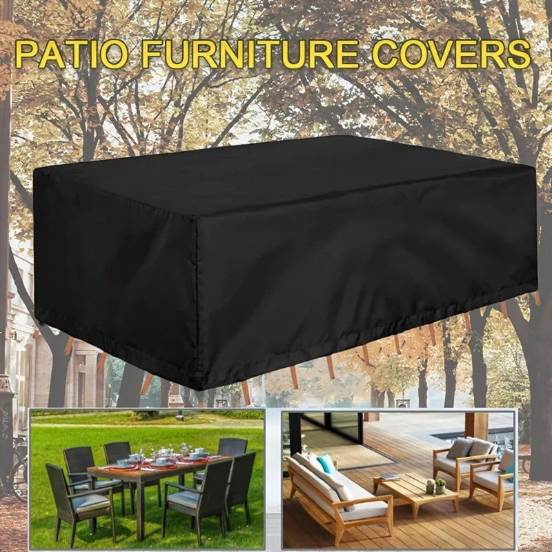 Housse de protection salon de jardin rectangulaire imperméable, Oxford 210D, 34 tailles