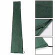 Housse de parasol droit verte imperméable avec fermeture éclair et cordon, 190 x 96 cm