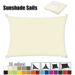 Voile d'ombrage carré et rectangulaire en polyester Oxford 420D, anti-UV, 11 tailles, 21 coloris