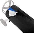 Housse enrouleur bâche solaire piscine noire, cordon de serrage, 16 à 20 pieds, 495 à 610 cm