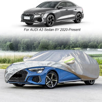 Housse voiture pour Audi A1 Hatchback GB, polyester 270T argent, anti-neige