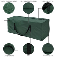 Grand sac de rangement pour coussins de jardin, couettes et sapin de Noël, Oxford imperméable