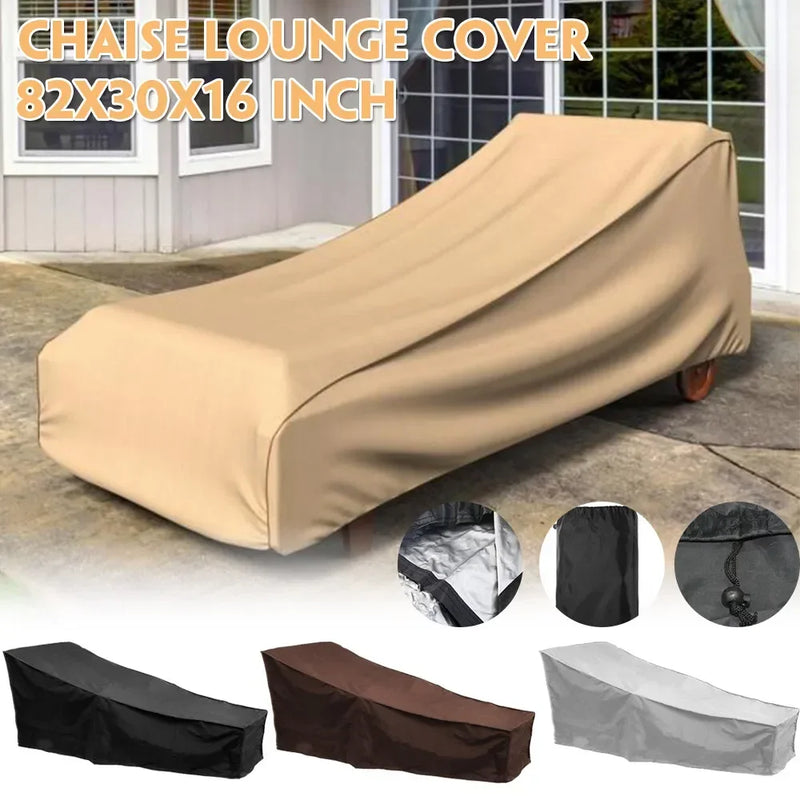 Housse bain de soleil et chaise longue, polyester imperméable, 208 cm de long, 4 coloris