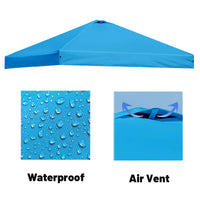 Toit de remplacement pour tonnelle pliante 3 x 3 m, Oxford imperméable, 6 coloris