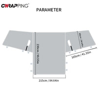 Housse de pare-brise camping-car anti-givre et anti-neige, 5 couches non tissées, 215 x 230 cm