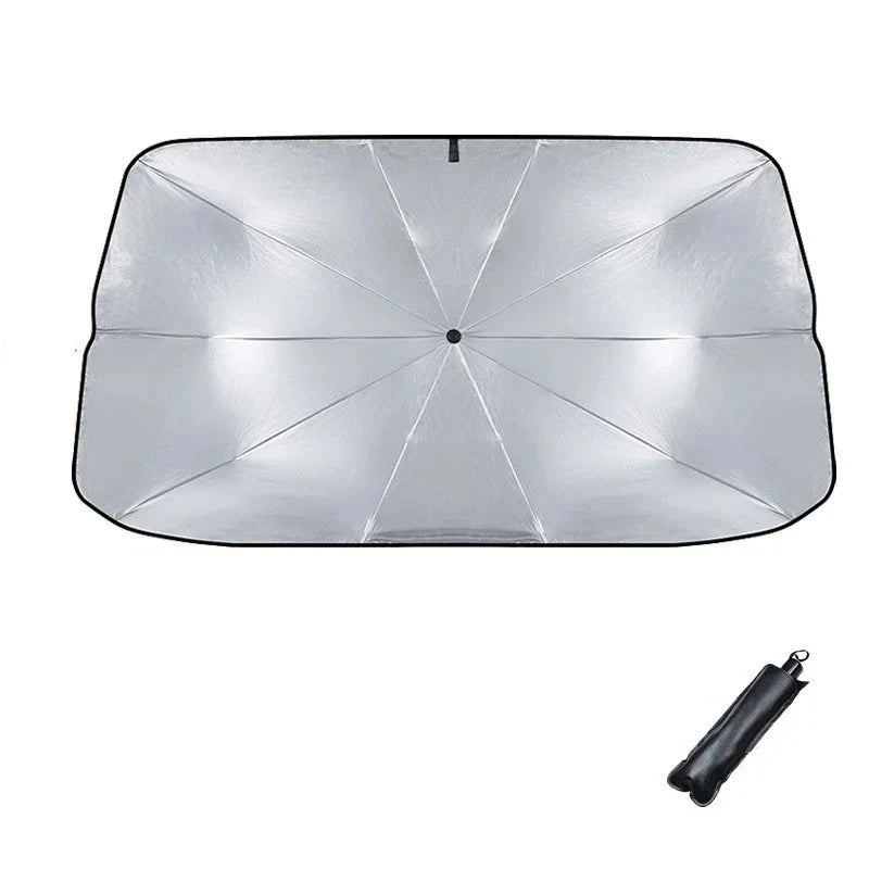 Pare-soleil parapluie pour pare-brise de voiture, 65 x 125 ou 80 x 140 cm, avec rideaux de vitres