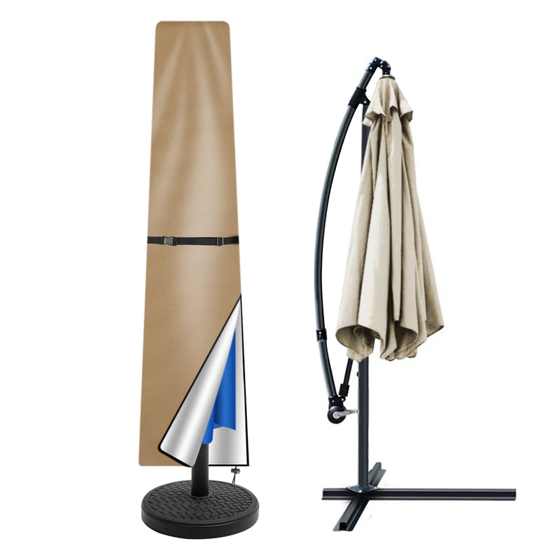 Housse parasol droit Oxford 210D imperméable anti-UV avec tige, 4 coloris, 170 à 240 cm