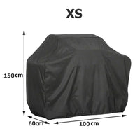 Housse de barbecue imperméable à revêtement PVC, anti-UV, 8 tailles, noir