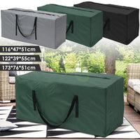 Sac de rangement pour coussins de jardin en Oxford 210D, gris, vert ou noir, 3 tailles