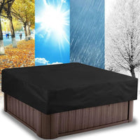 Housse de spa carré imperméable anti-UV noire, Oxford 420D, 220 x 220 x 30 cm
