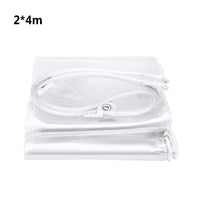 Bâche transparente PVC épaissie à œillets, corde de 10 m et 20 colliers, 7 tailles