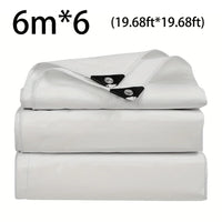 Bâche blanche imperméable en polyéthylène 0,3 mm, abri solaire et jardin, 19 tailles