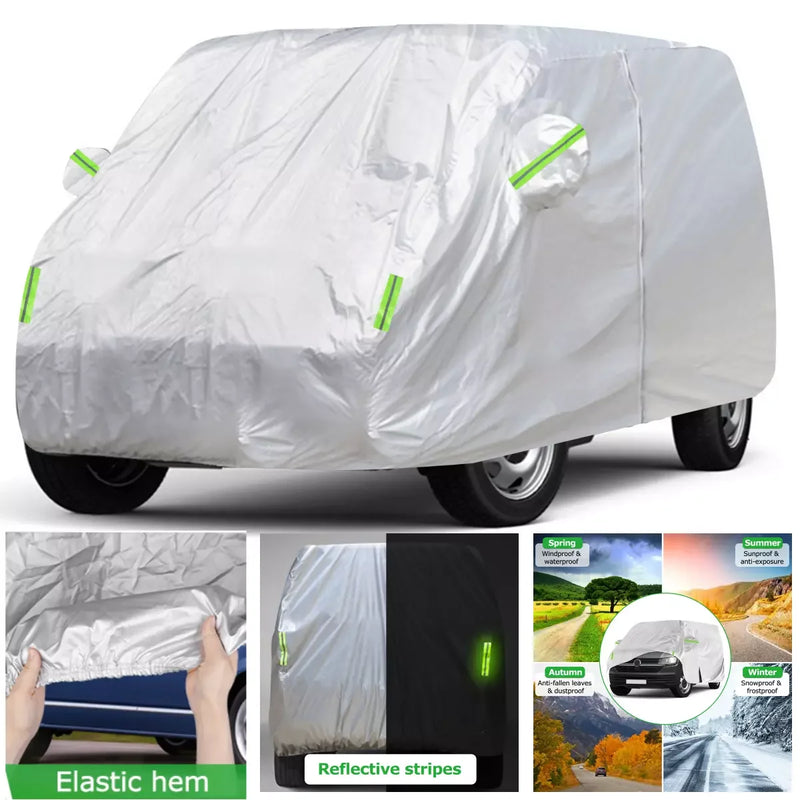 Housse de van pour Volkswagen Transporter T3, T4, T5 et T6, argentée, imperméable, 5,2 m